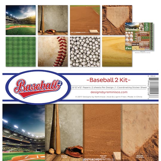 Reminisce Collection Kit 12&#x22;X12&#x22;-Baseball 2